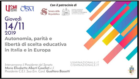 14/11/2019 – Autonomia, parità e libertà di scelta educativa: atti finali e prospettive future -VIDEO